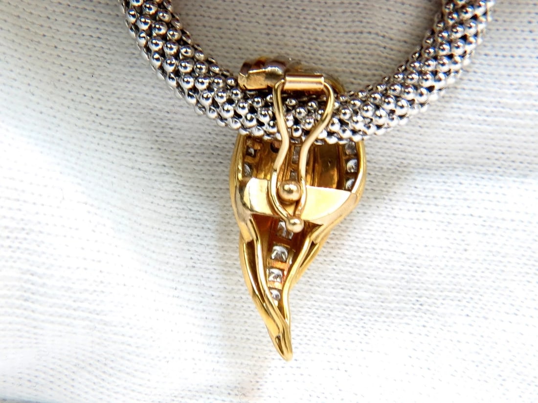 1.00CT DIAMONDS SLOPE ENHANCER DIAMOND SLIDE 5MM BEADED NECKLACE 14KT+** - 5