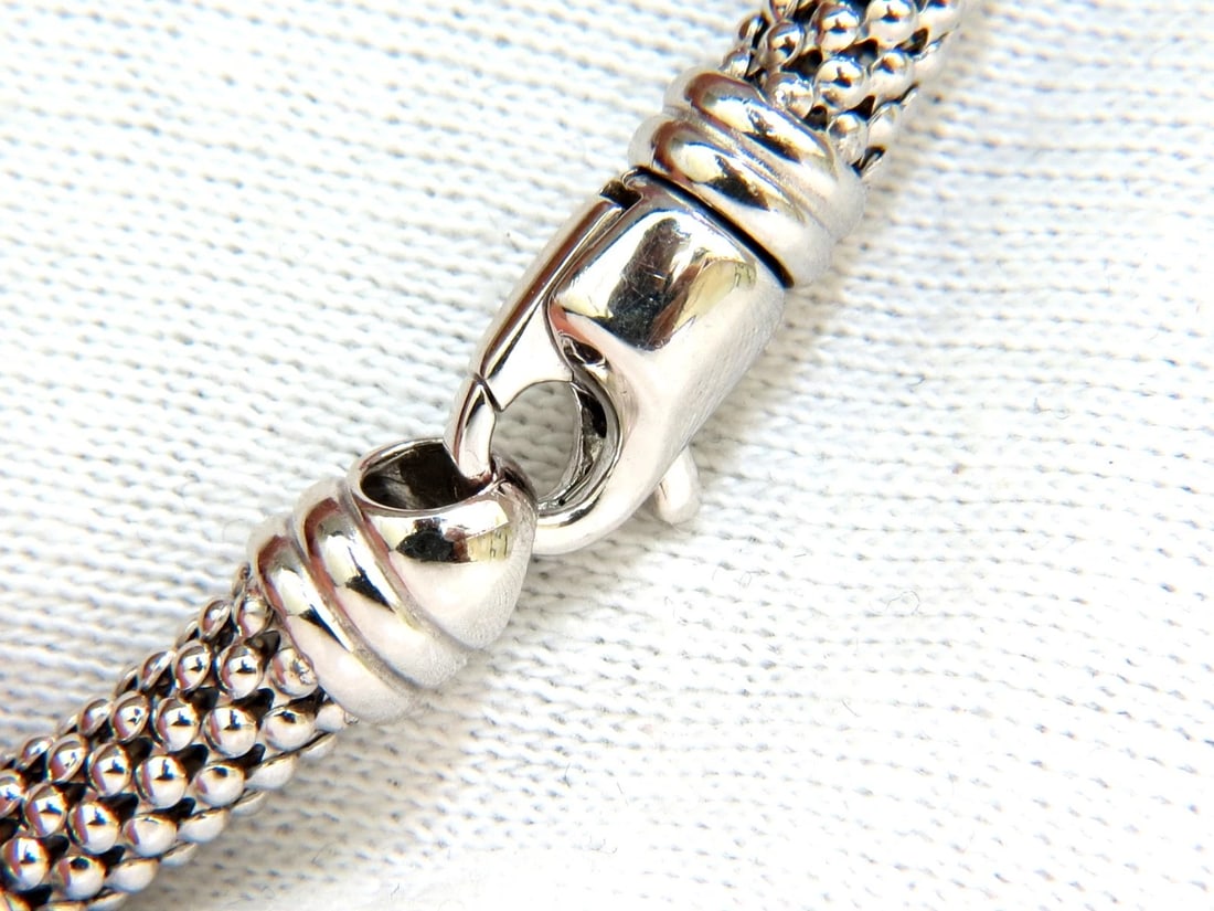 1.00CT DIAMONDS SLOPE ENHANCER DIAMOND SLIDE 5MM BEADED NECKLACE 14KT+** - 7