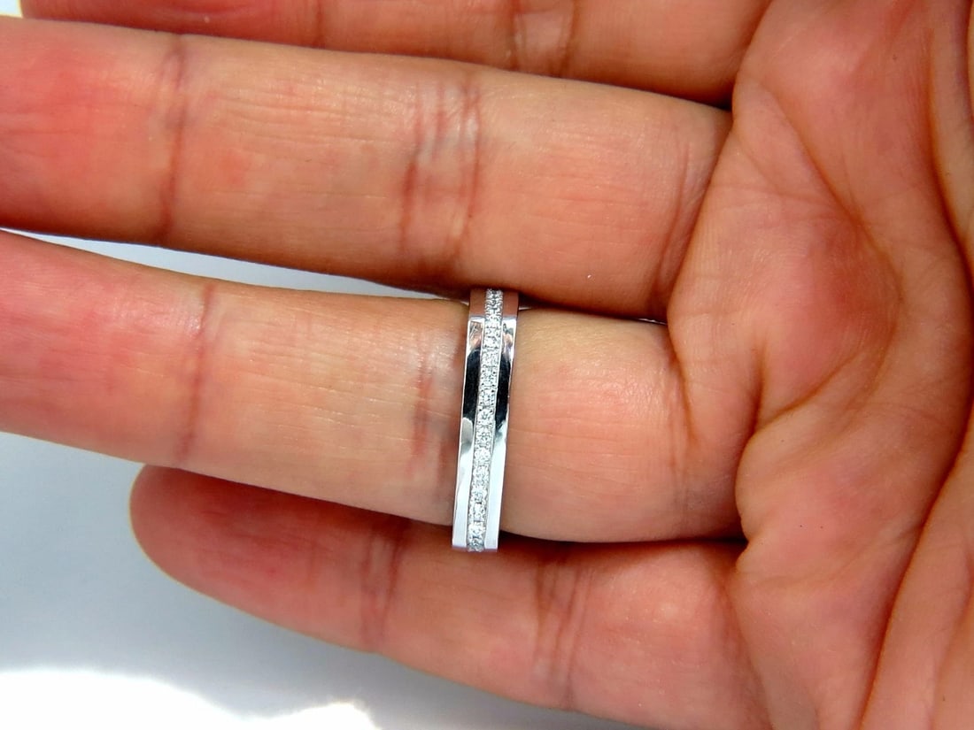 .25ct natural round cut diamonds unisex band platinum mod square form** - 7