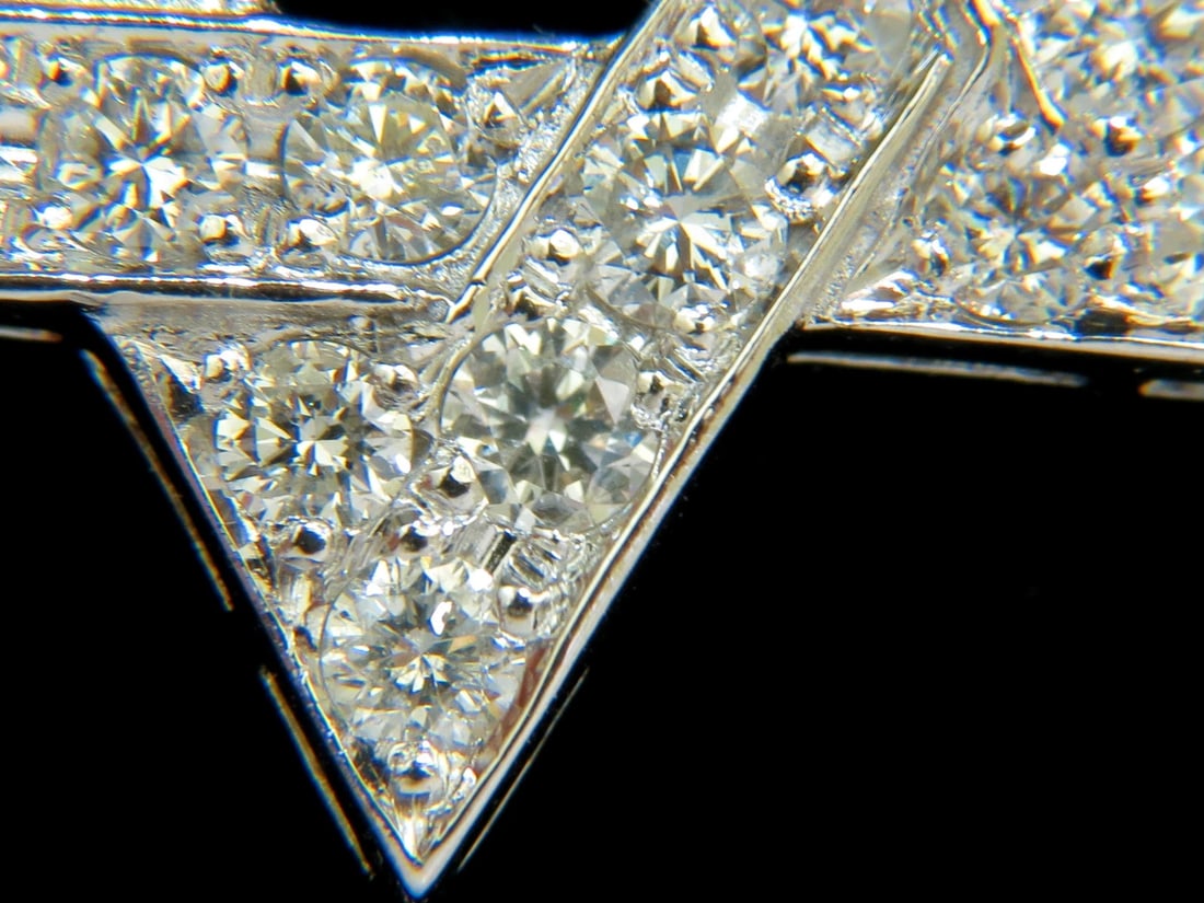 3.01CT ROUND DIAMOND STAR PENDANT BEAD SET 14KT G VS + ** - 5