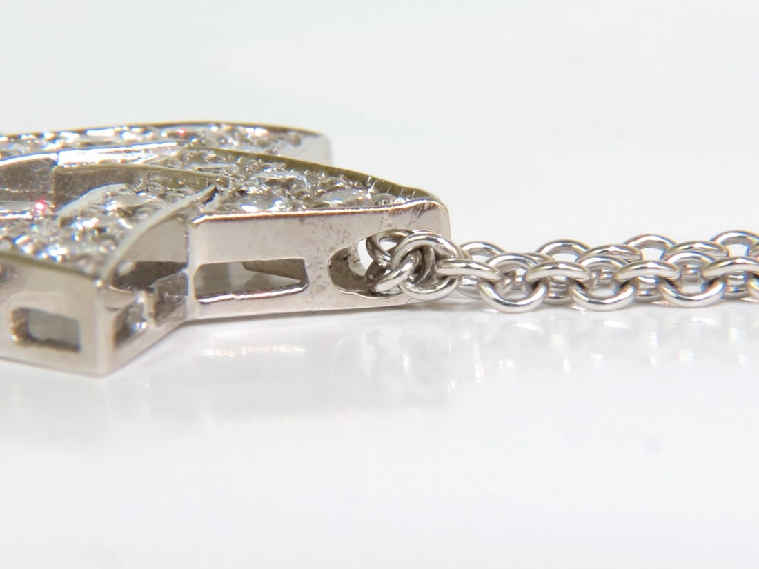 3.01CT ROUND DIAMOND STAR PENDANT BEAD SET 14KT G VS + ** - 9