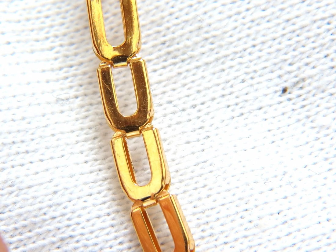 3.70ct Natural Green Chrome Diopside Necklace 14kt "V" form gown** - 4