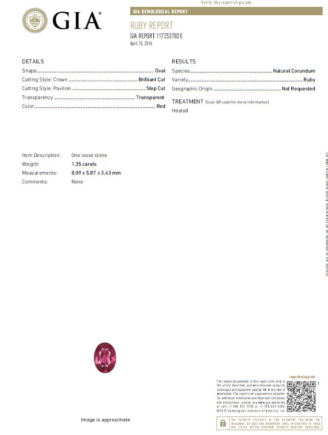 18.96ct GIA Certified natural red ruby diamond dangle earrings 18kt** - 10