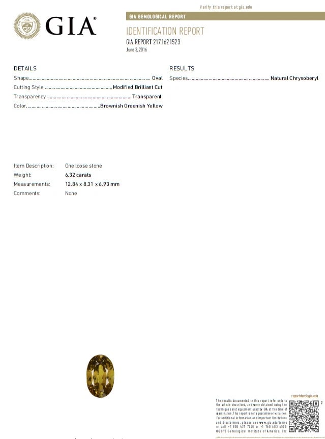 GIA Certified 8.92ct Natural Chrysoberyl Diamonds Bypass Ring 14kt+ - 5