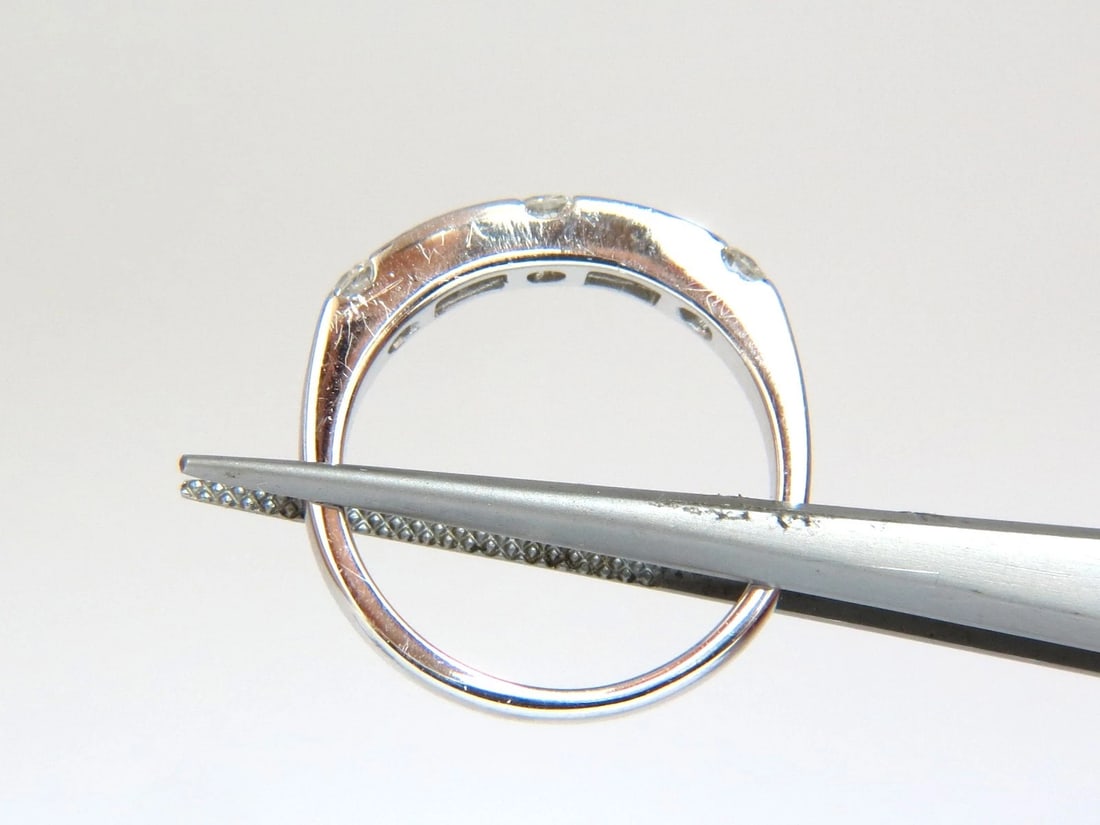 1.50CT NATURAL DIAMONDS BAGUETTE & ROUNDS MATCHING ENGAGEMENT + BAND RING+ - 5