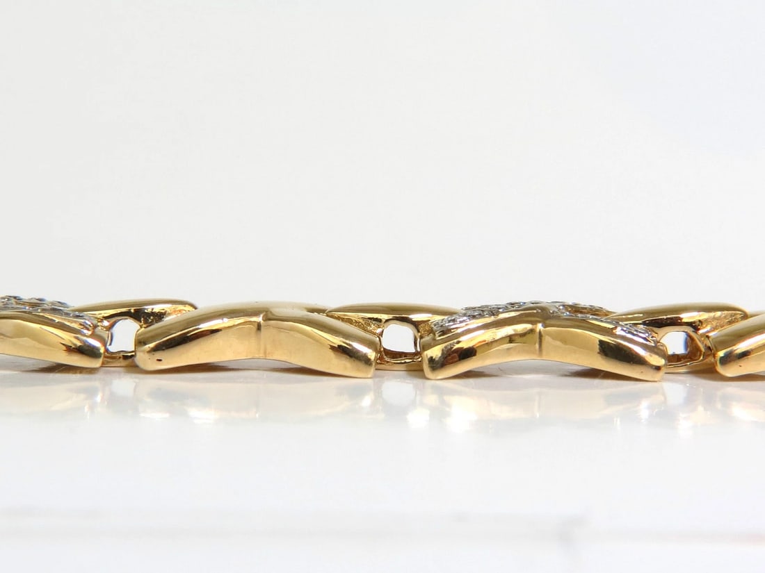 1.00ct. DIAMONDS CLASSIC "X" LINK BRACELET G/VS 14KT** - 4