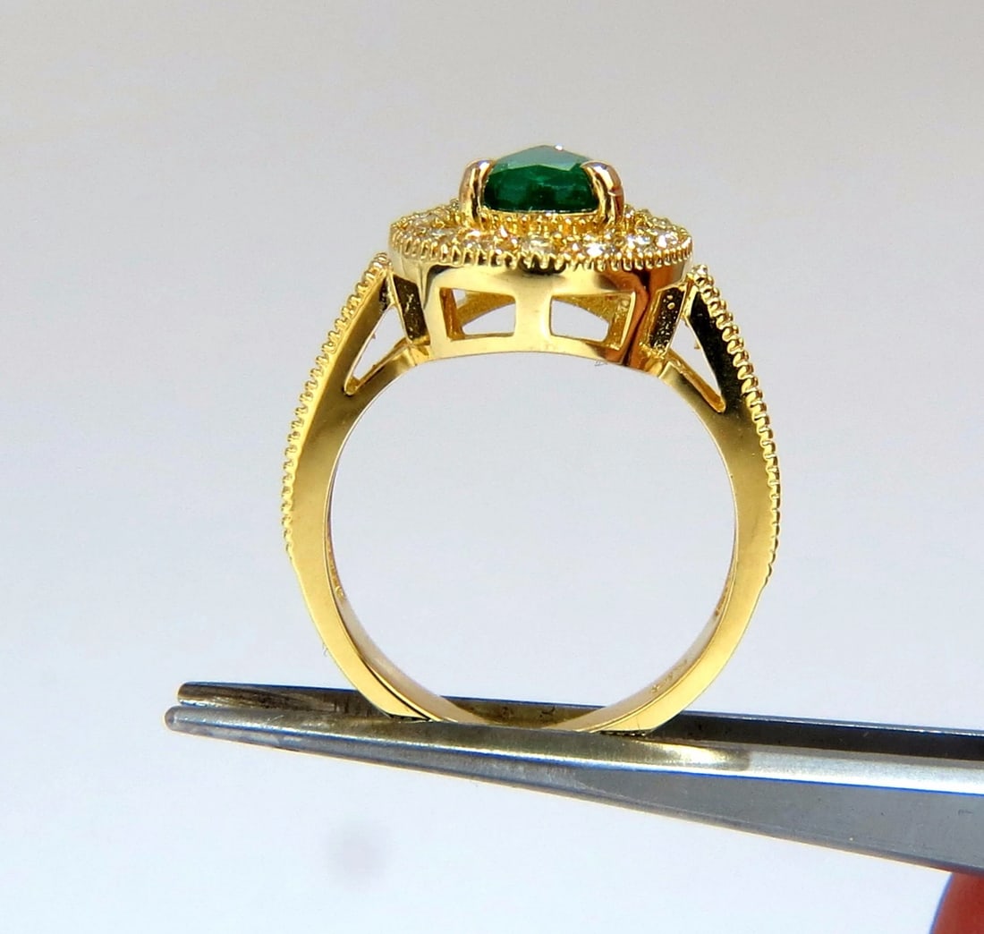 2.85ct Natural Pear Brilliant Emerald diamond ring 14kt G/Vs Fancy Yellow** - 5