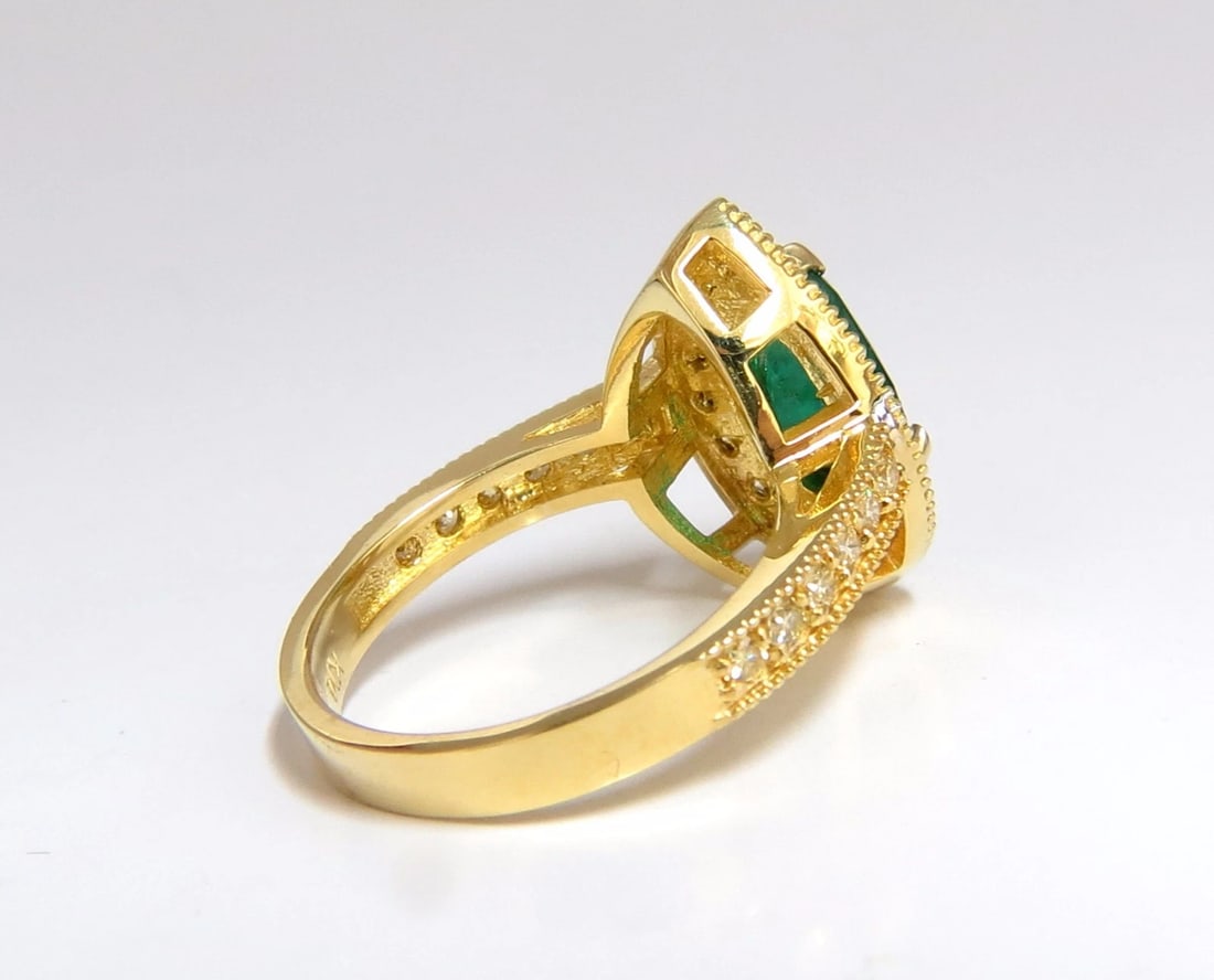 2.85ct Natural Pear Brilliant Emerald diamond ring 14kt G/Vs Fancy Yellow** - 6