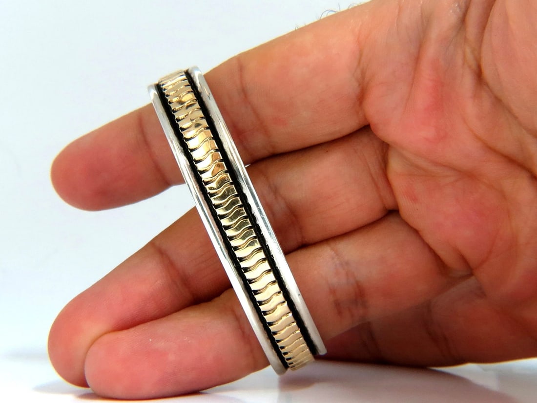 Designer: C. Harrell Dangling earrings & Bangle Bracelet 14kt & 925 ** - 11