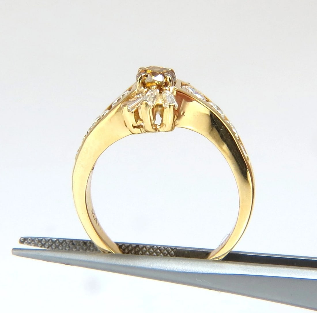 1.62ct natural fancy color diamond ring 14kt gold** - 3