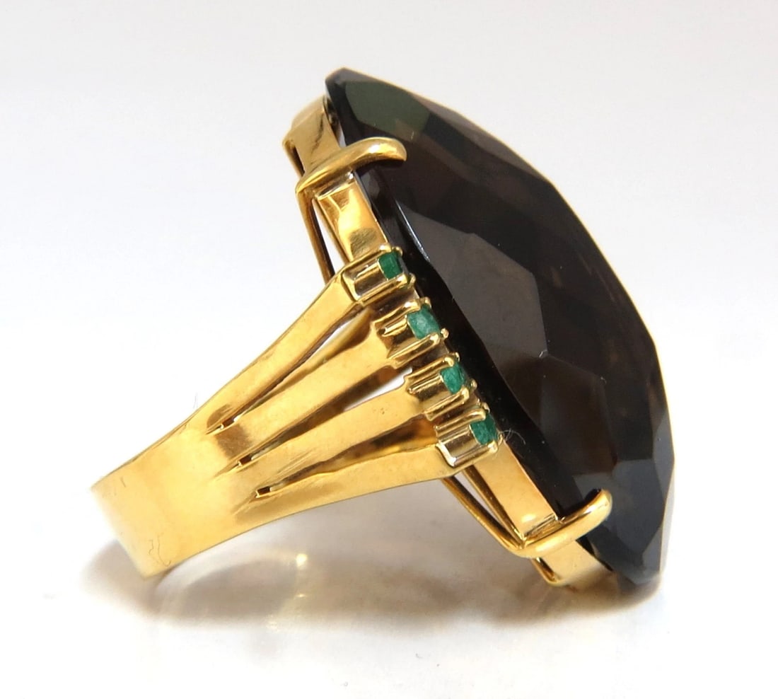 38.30ct Natural Oval Gypsy Topaz Ring 14kt gold** - 2