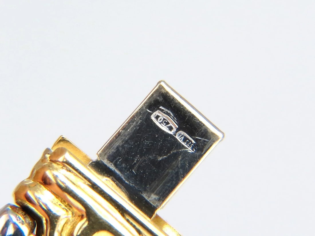 18kt Gold Byzantine Deco Link Necklace Two toned ** - 4