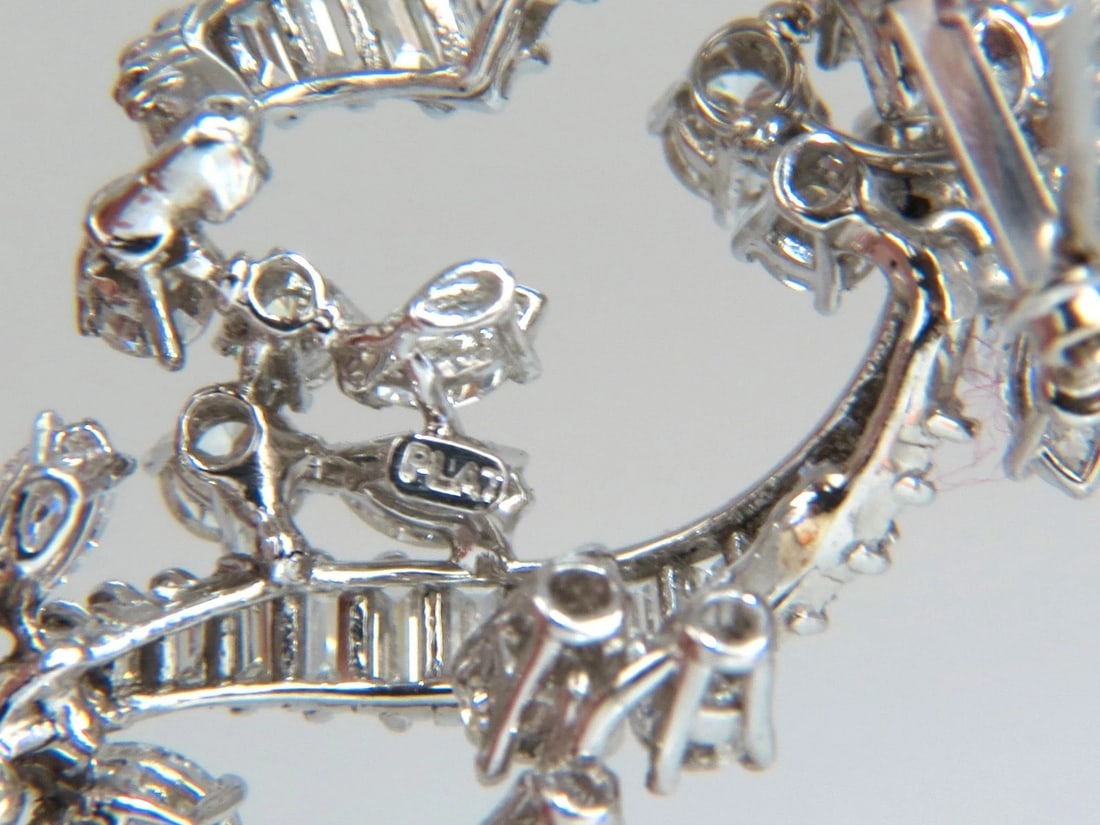 5.00ct Diamonds cluster brooch pendant pin Platinum Estate Cluster Cocktail** - 4