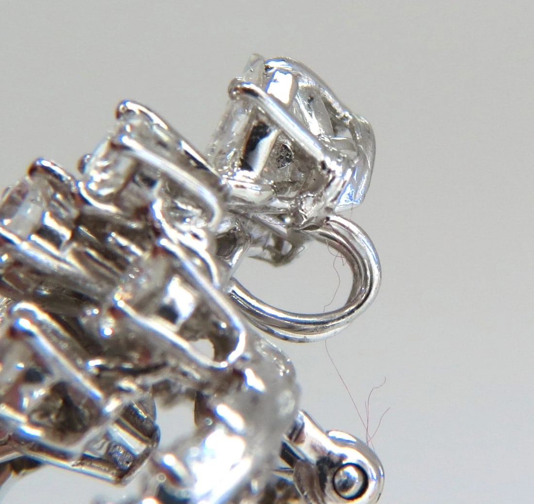 5.00ct Diamonds cluster brooch pendant pin Platinum Estate Cluster Cocktail** - 5
