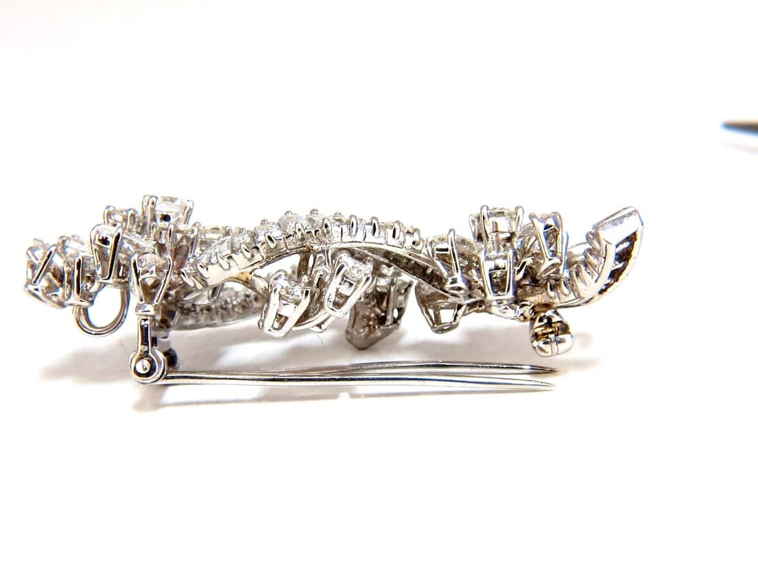 5.00ct Diamonds cluster brooch pendant pin Platinum Estate Cluster Cocktail** - 6