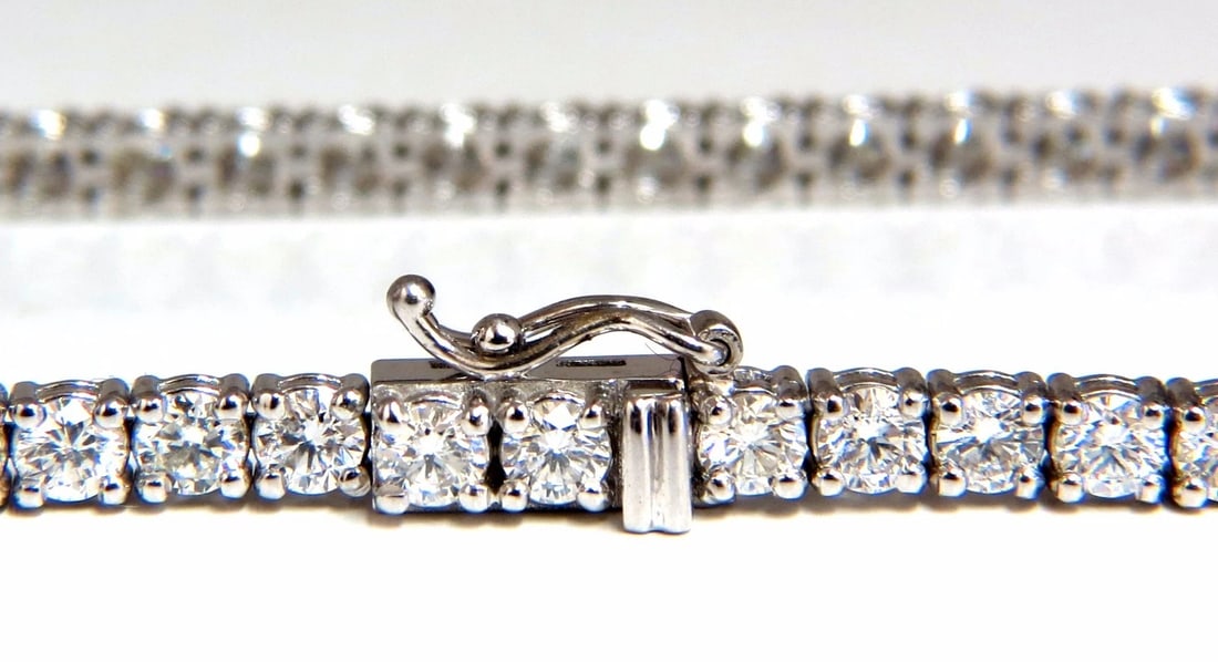 5.18ct Natural diamonds Tennis Bracelet 14kt G/Vs 7 inch 54 count** - 2