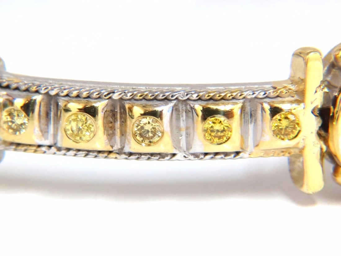 2.23 Natural Ruby Yellow Diamond Bangle Bracelet 14kt Spanish / Gothic Deco** - 10