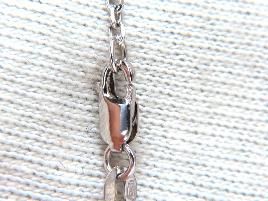 24.74ct Lab Pink Sapphire Diamonds necklace 14kt** - 2