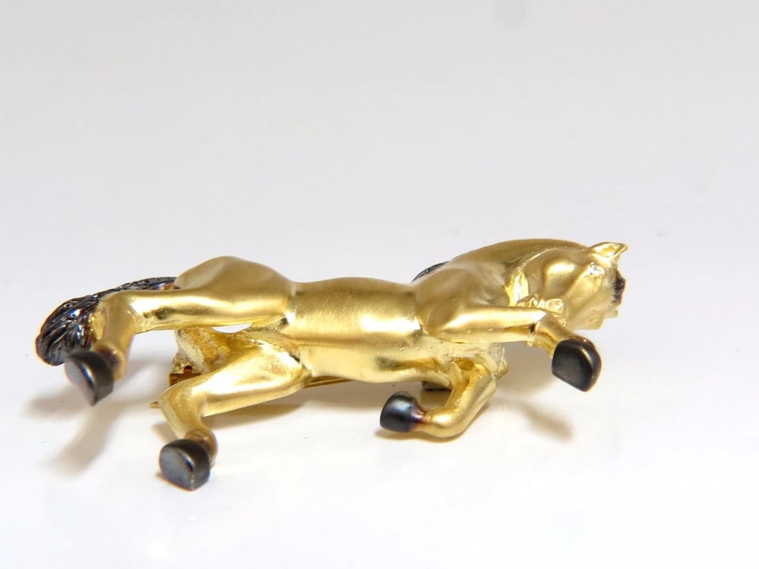 18kt Horse Pin .40ct diamonds** - 3