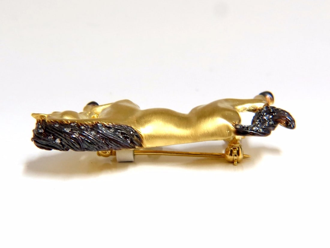 18kt Horse Pin .40ct diamonds** - 5