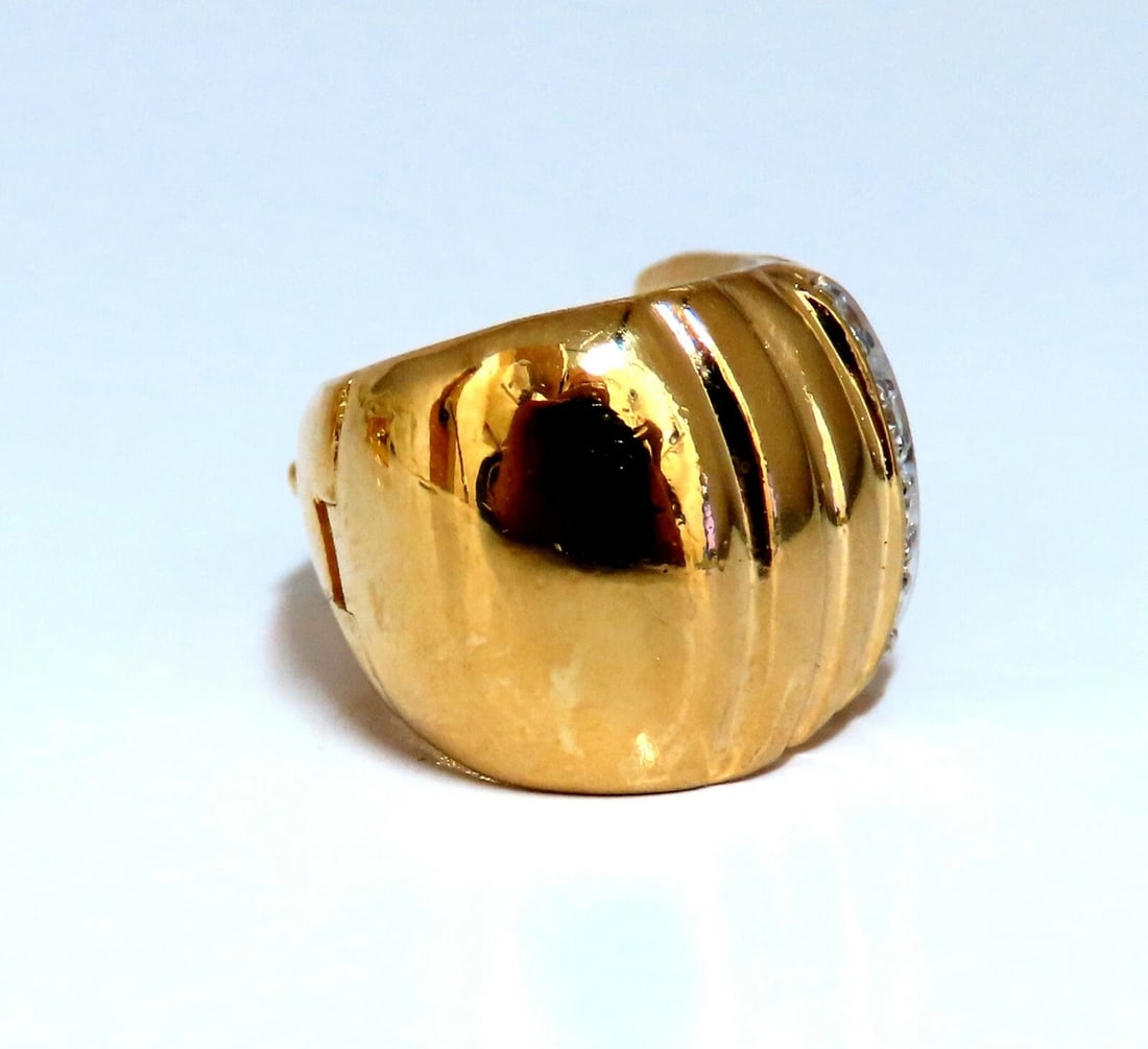 .36ct Natural Diamonds Stripped Staggered Row Bead Set Earrings 18kt Gold** - 4