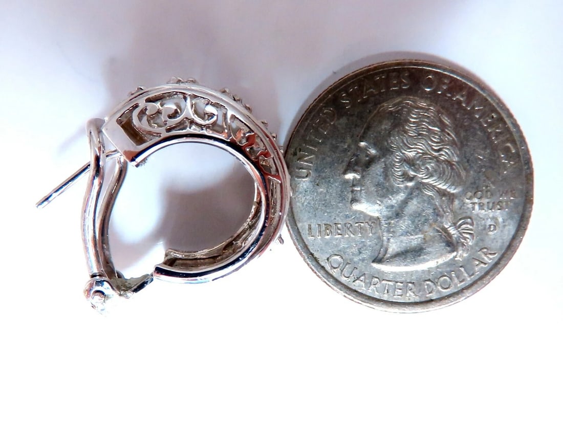 .52ct Diamonds Gilt Wide Huggie Hoop Earrings 14kt gold** - 4