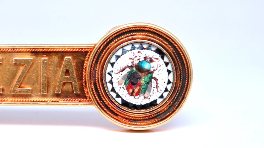 Vintage Venezia Oietra Dura Bug Pin 18kt** - 3