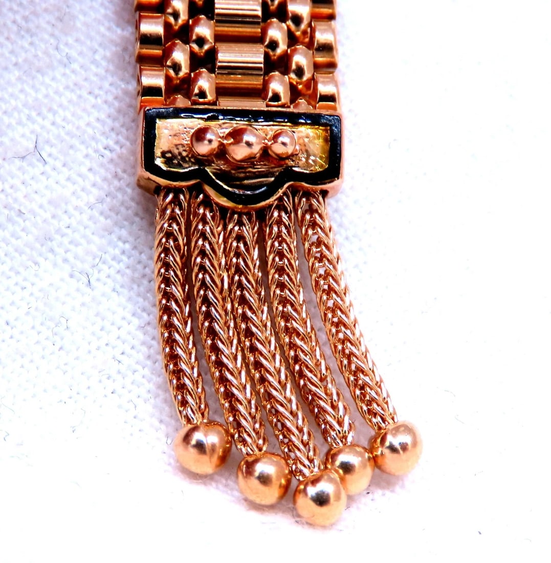 Adjustable Buckle Wrap Heavy 7 Tier Linked Necklace 14kt Gold 55.5 Gram** - 9