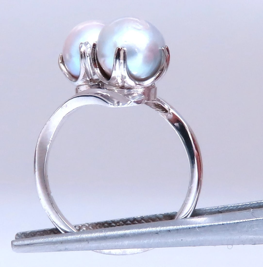 6mm Natural Gray Cultured Pearl Ring 14kt** - 2