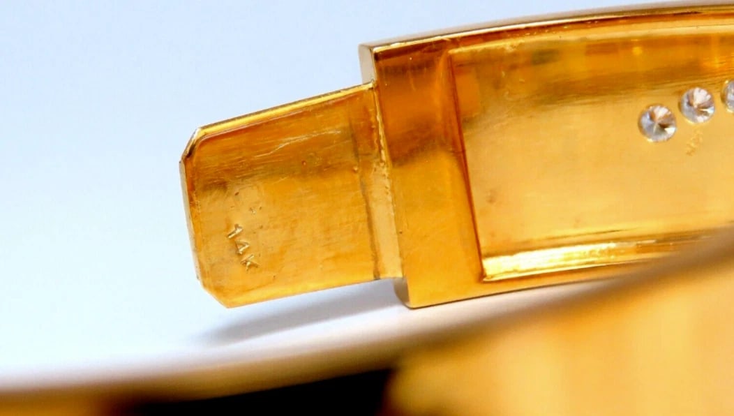 Natural Diamonds Lightning Initial N Z Bangle Bracelet 14kt** - 5