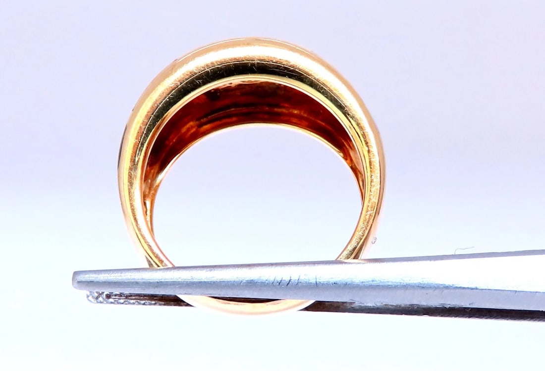 Asch Grossbardt Carved Mosaic Moonstone Twin Band Ring 14kt gold** - 5