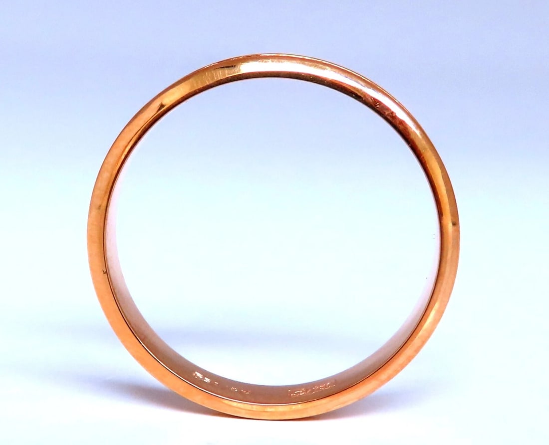 Vintage USSR 3.5mm Retro Band 18kt Gold 10.5** - 2