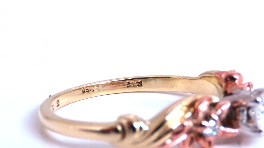 .22ct Natural Round Diamond Ring 14kt** - 4