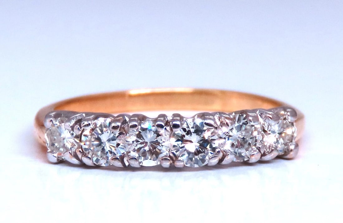 .70ct Natural Round Diamonds Eternity Ring Sharing Prong G/Vs 14kt gold**: Title: .70ct Natural Round Diamonds Eternity Ring Sharing Prong G/Vs 14kt gold** Description: .70ct. Diamonds eternity band Round, Brilliant Cuts G color Vs-2 clarity 2.4 grams Size 6 and may not resi