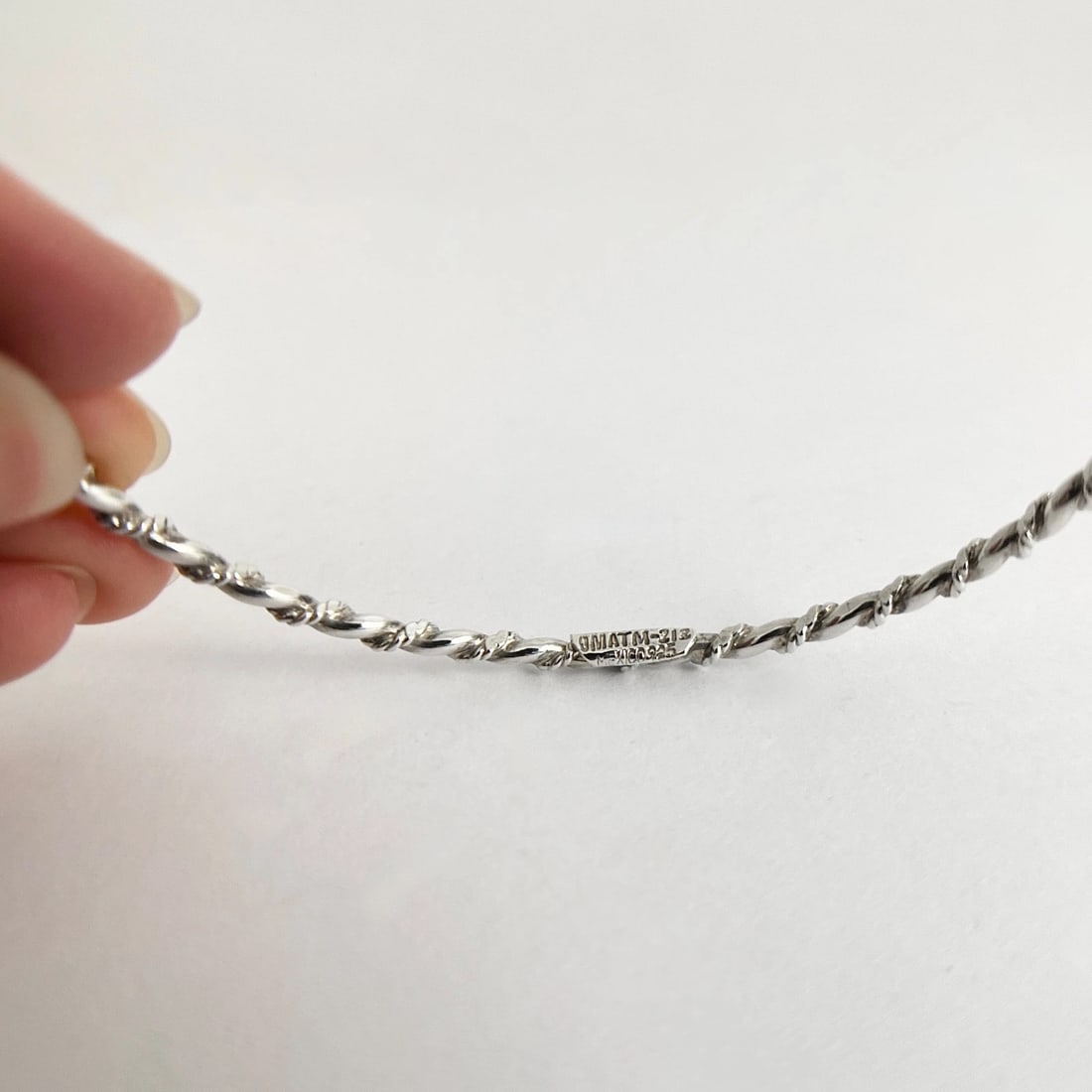 Vintage Twisted Bangle Bracelet Sterling Silver, 8.25 Inches, 9.20 Grams - 8