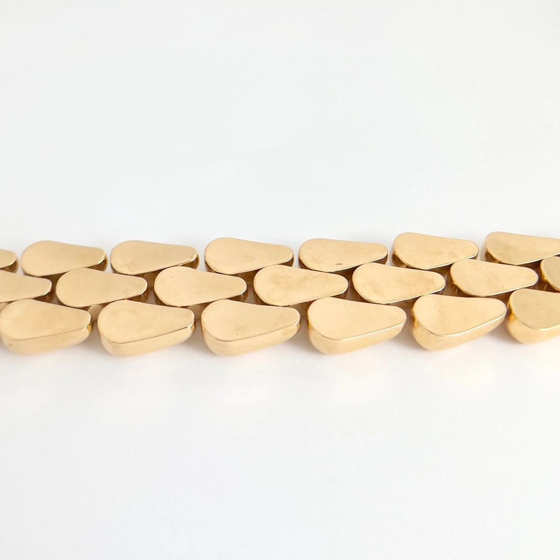 Vintage Wide Chunky Claw Panther Chain Link Bracelet 18K Yellow Gold, 110.72 Gr - 7