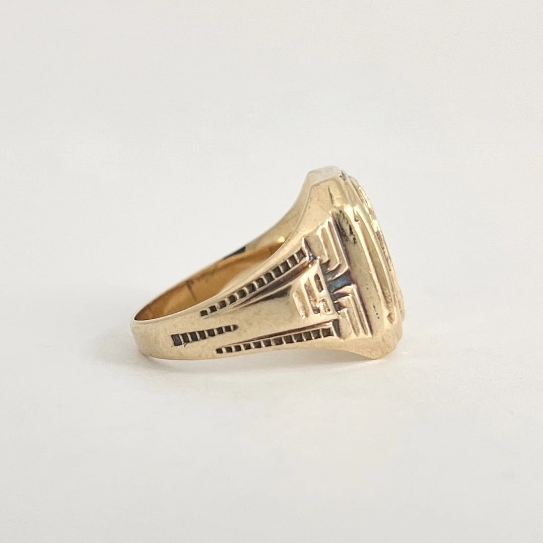 Vintage 1956 EDHS Class Ring 10K Yellow Gold, 7.54 Grams - 5