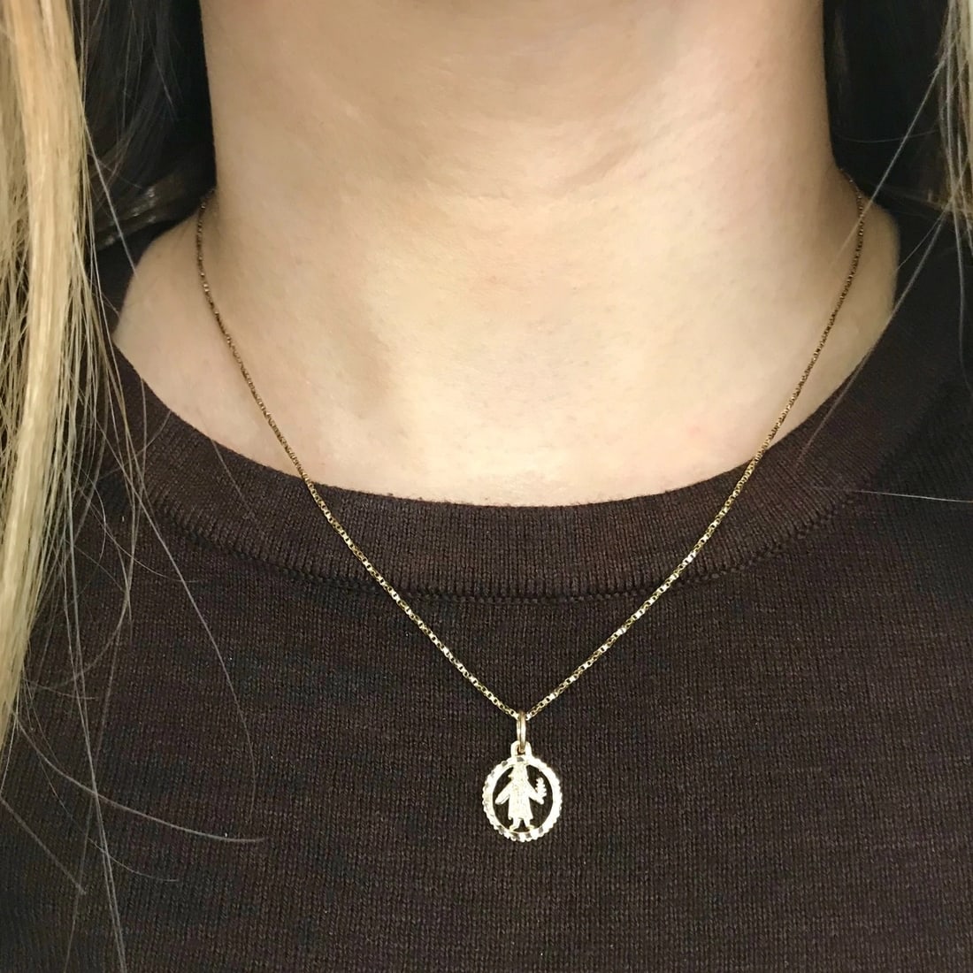 Vintage Arborist Tree Pendant Necklace 10K Yellow Gold 16 Inches, 2.44 Grams - 3