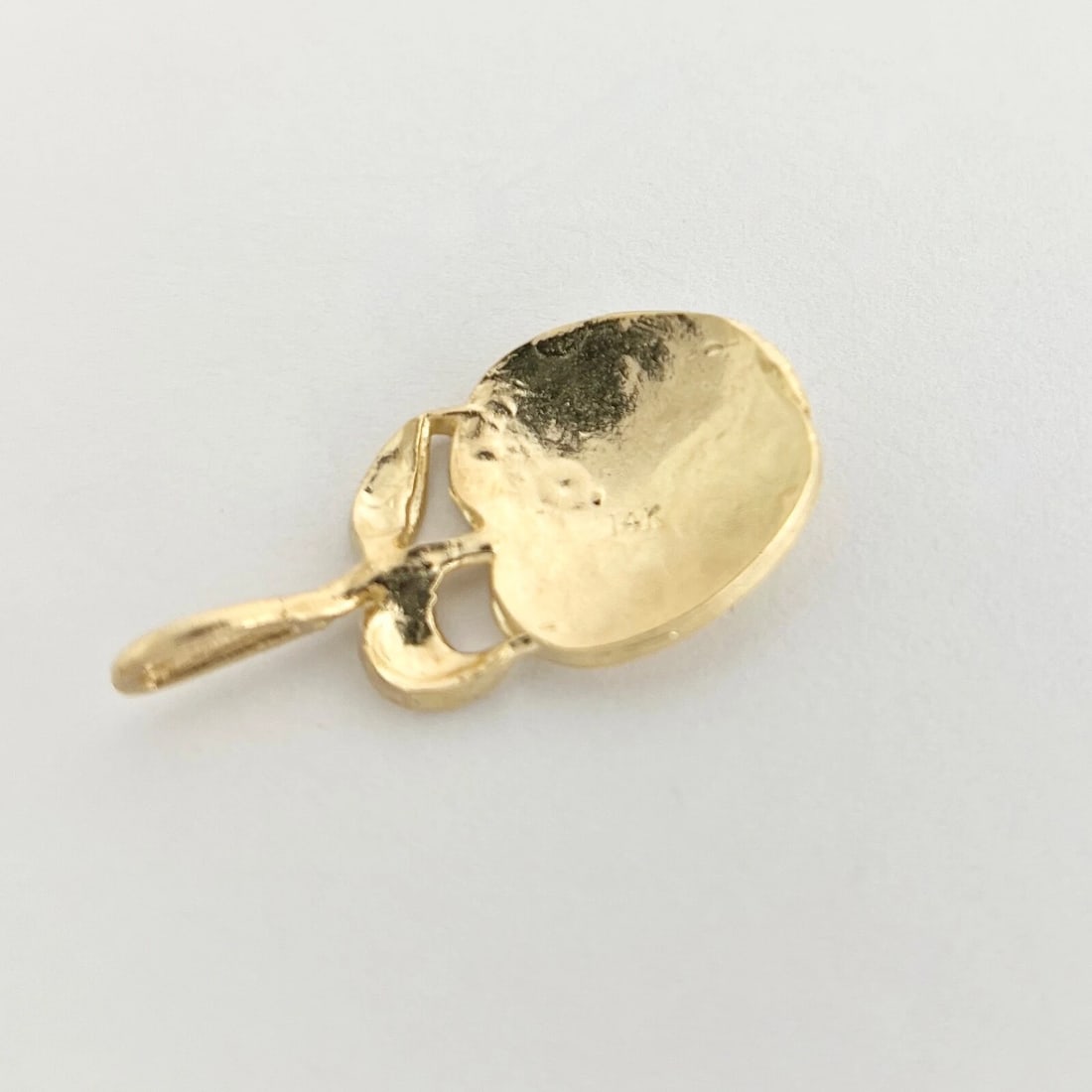 Vintage 1960's Apple Pendant Charm 14K Yellow Gold, 2.36 Grams - 7