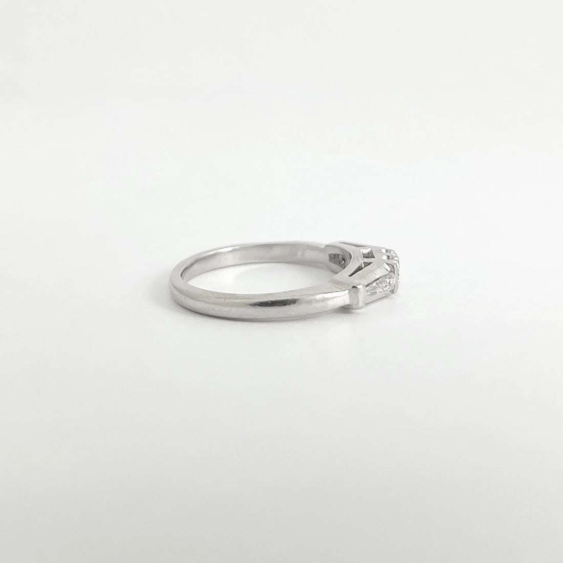 Vintage 1940's 2-Stone Diamond Engagement Ring Platinum, .18 CTW, 3.33 Grams - 5