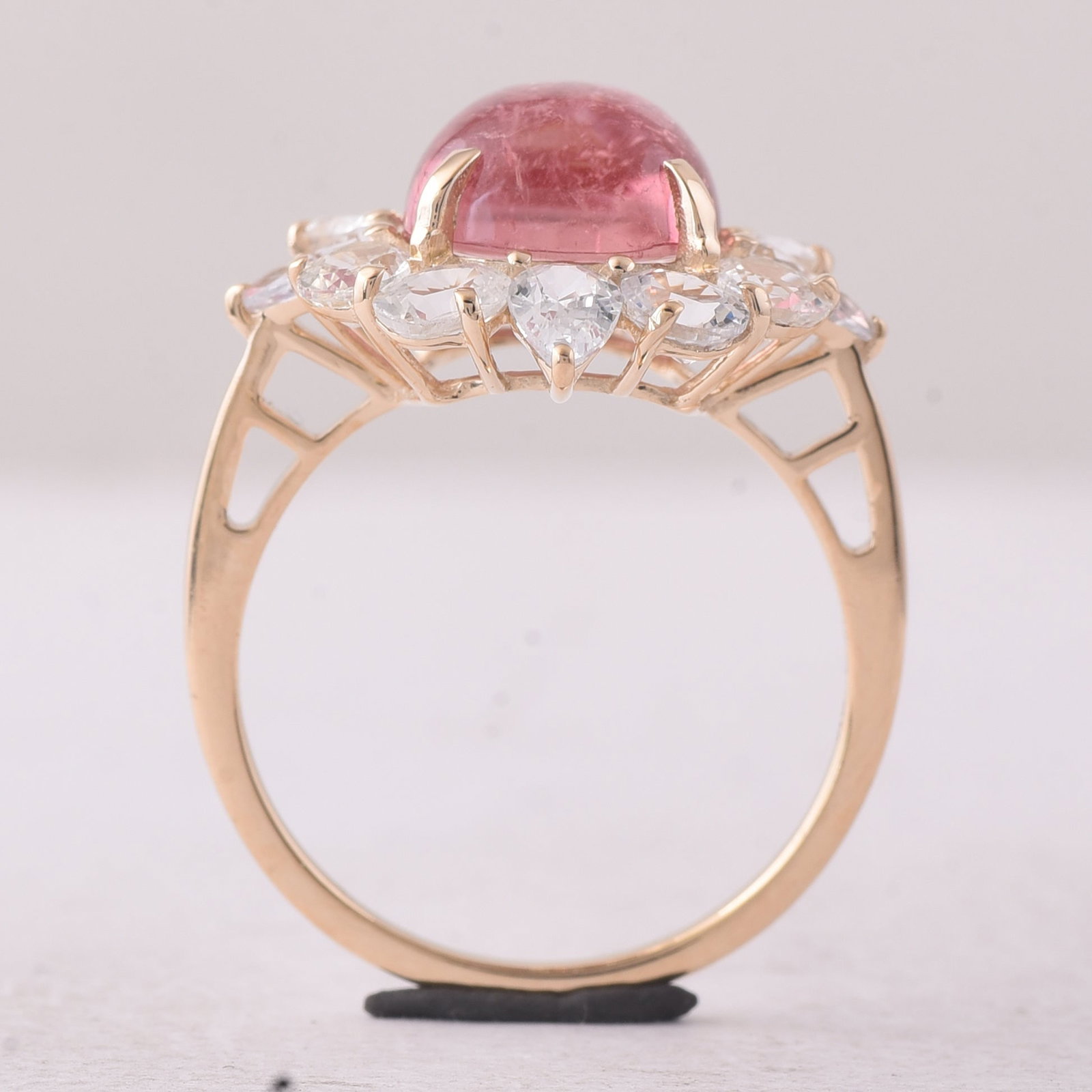 6.27 Ct Cushion Tourmaline 9K Gold Ring - 3