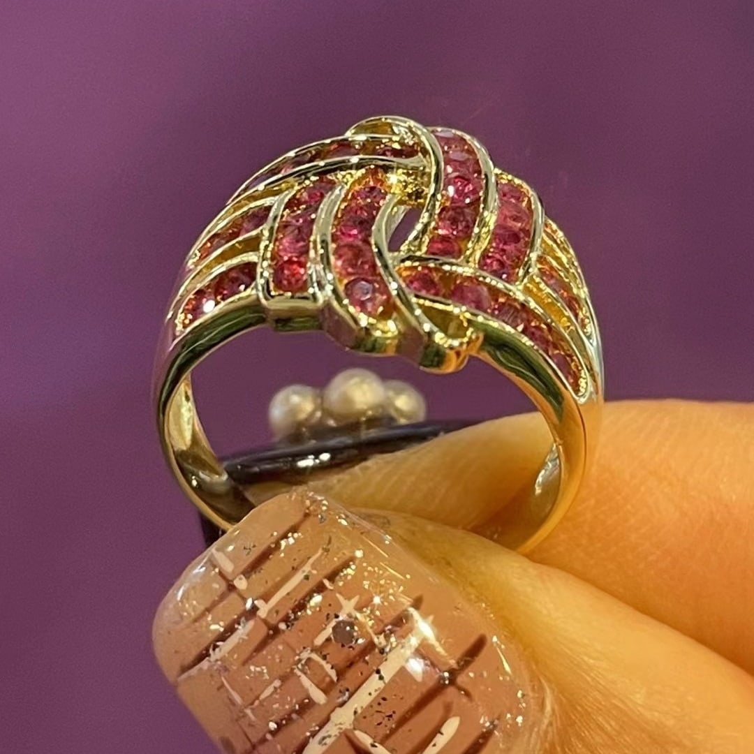 14K GOLD 1.5 CT NATURAL RUBY RING - 4