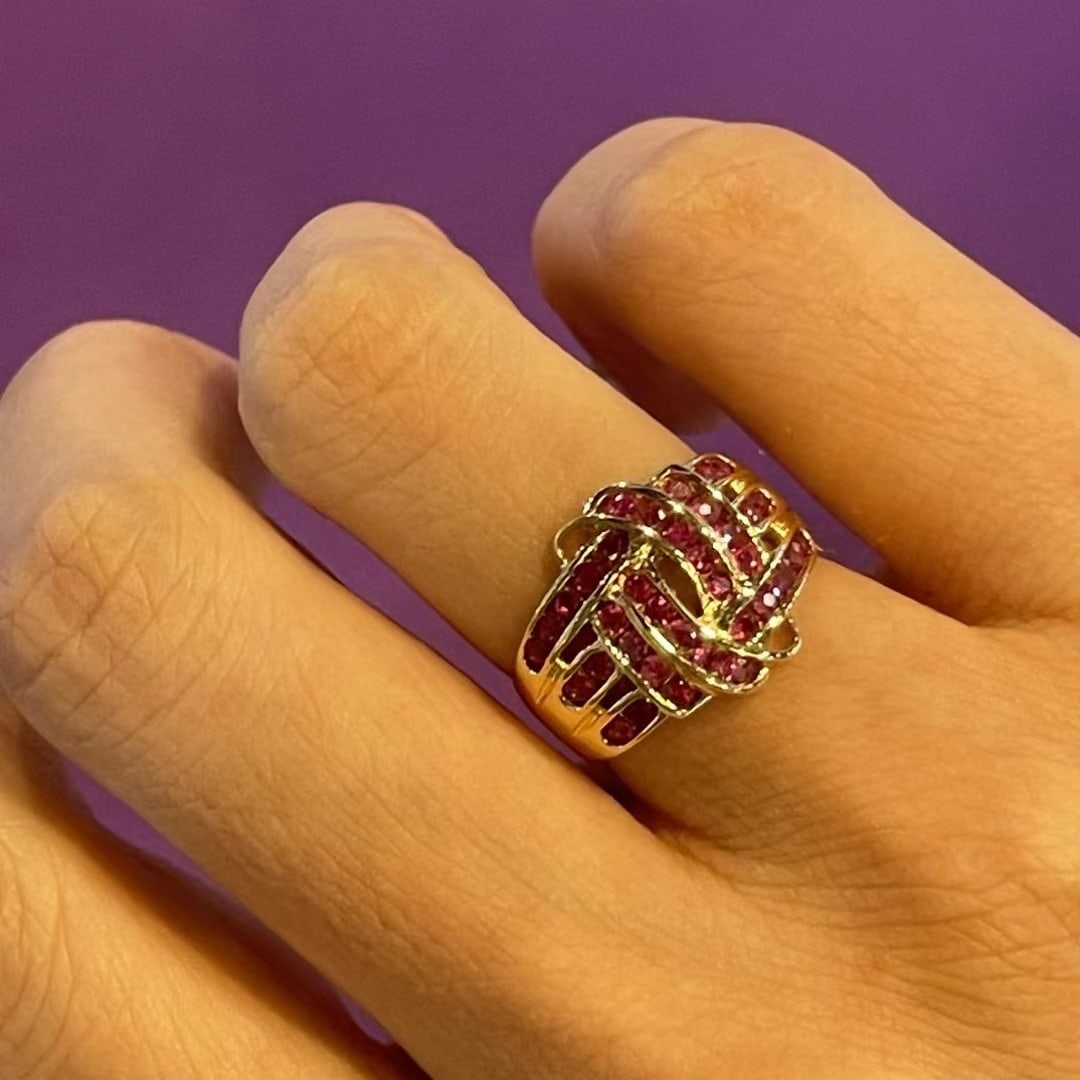 14K GOLD 1.5 CT NATURAL RUBY RING - 6