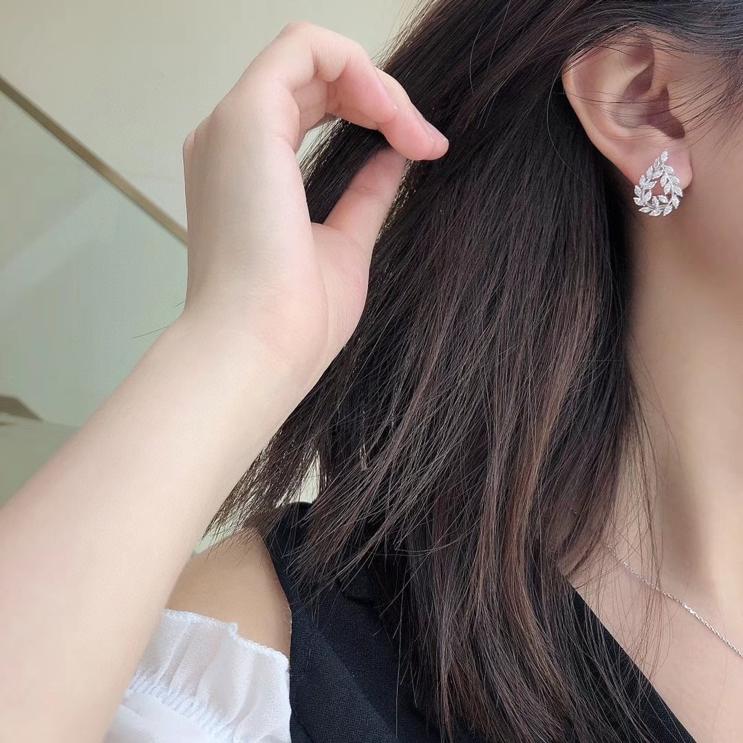 14K GOLD 1.32 CT NATURAL H DIAMOND EARRINGS - 2