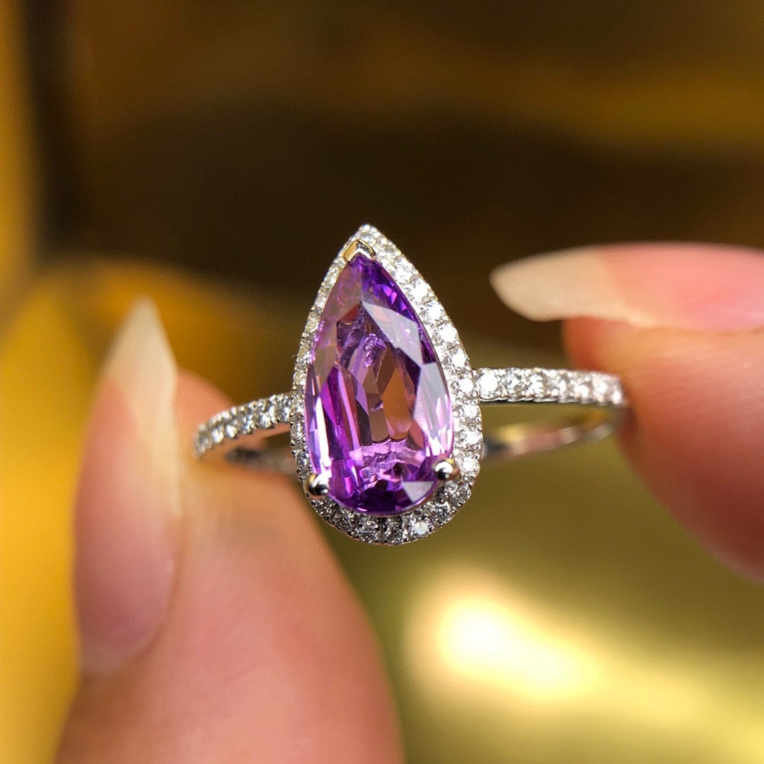 14K GOLD 1.48 CTW NATURAL SAPPHIRE & DIAMOND RING (1 of 5)