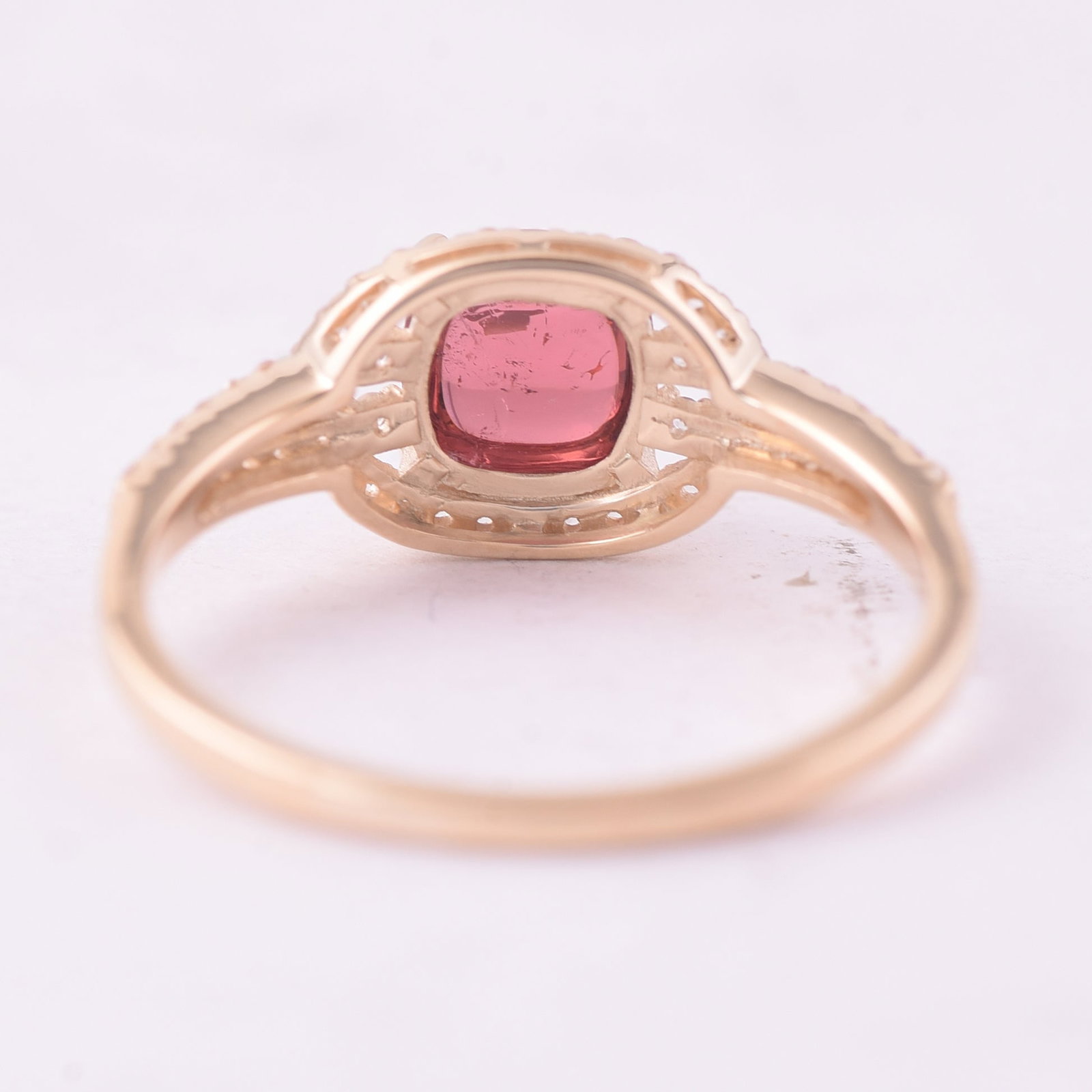 1.50 Ct Cushion Tourmaline 9K Gold Ring - 3