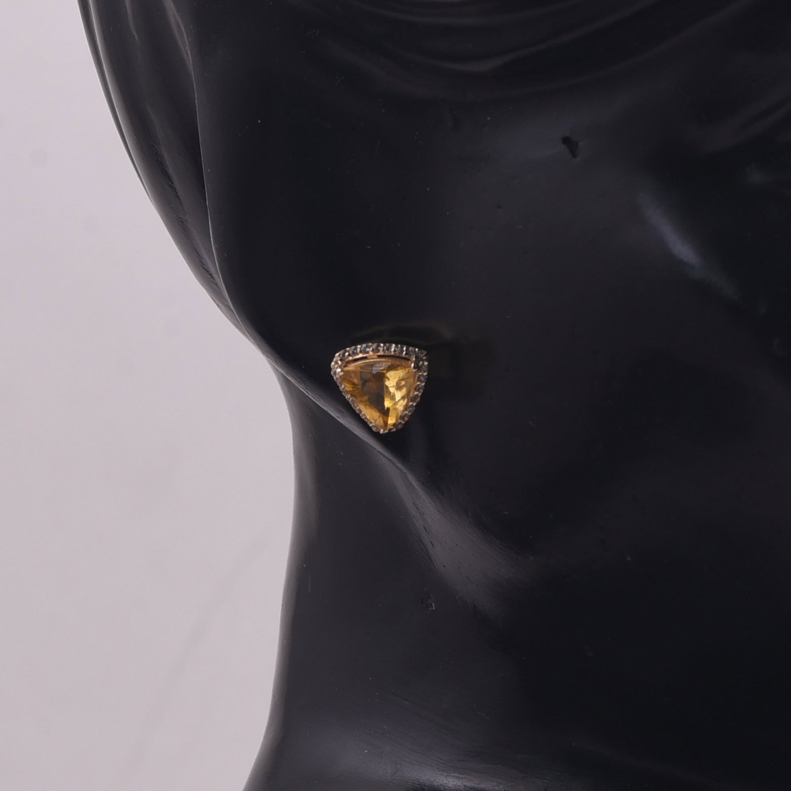 1.56 Ct Trillion Br.Fire Opal 9K Gold Earrings - 2