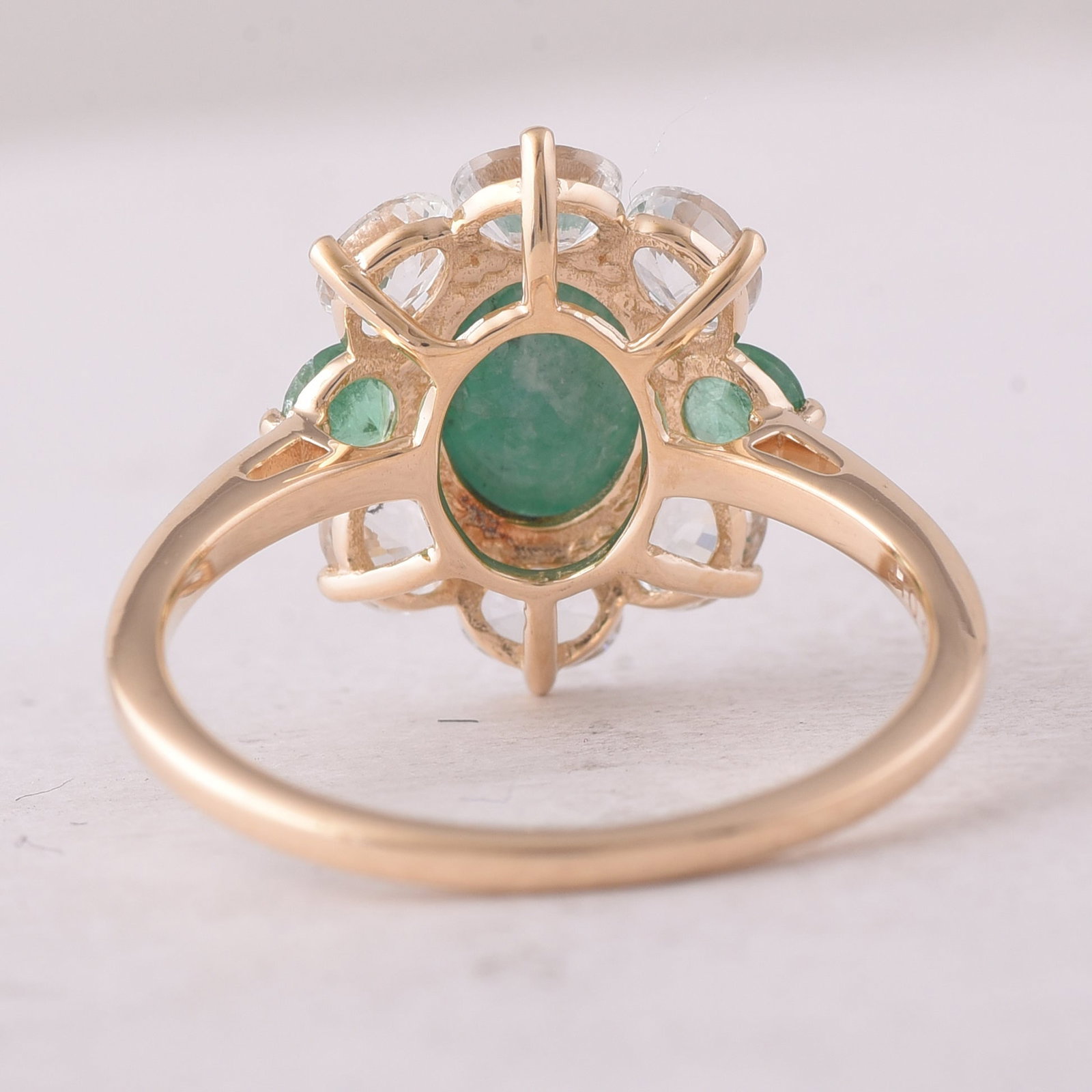 2.76 Ct Oval Emerald 9K Gold Ring - 3