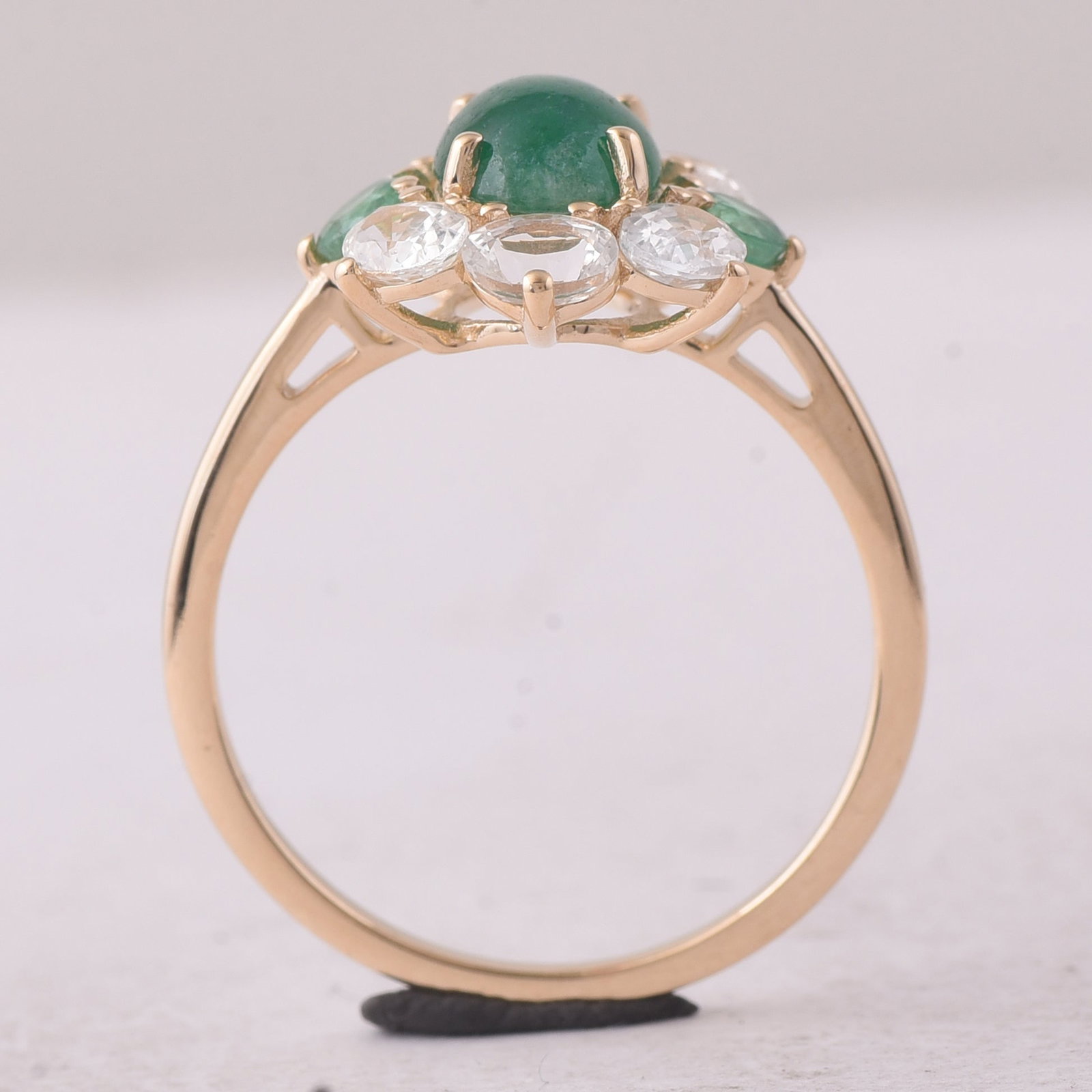 2.76 Ct Oval Emerald 9K Gold Ring - 4