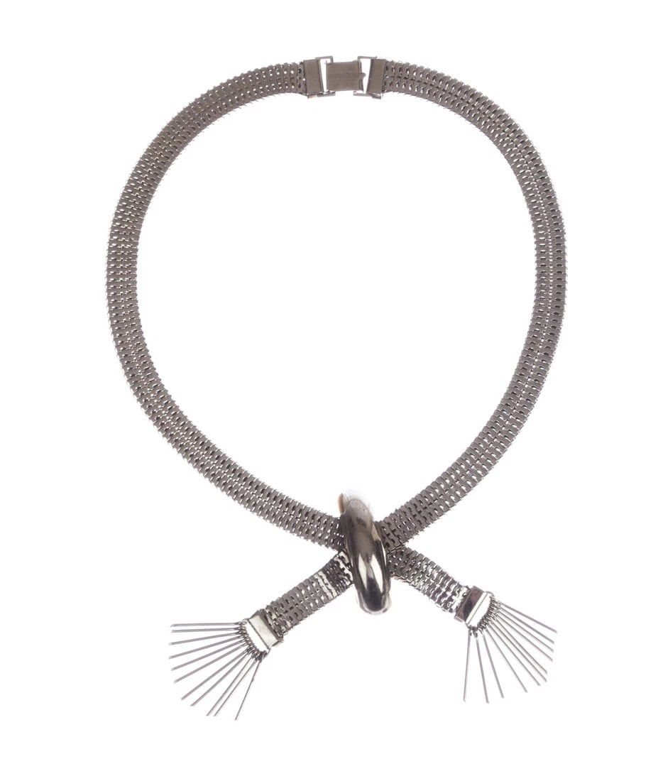 Vintage Costume Metal Mesh Tassel Necklace (1 of 8)